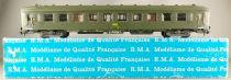 RMA 450 Ho Sncf Voiture DEV Uic 2° Classe B10 51 87 59-82540-4 Verte Aménagée en Boite