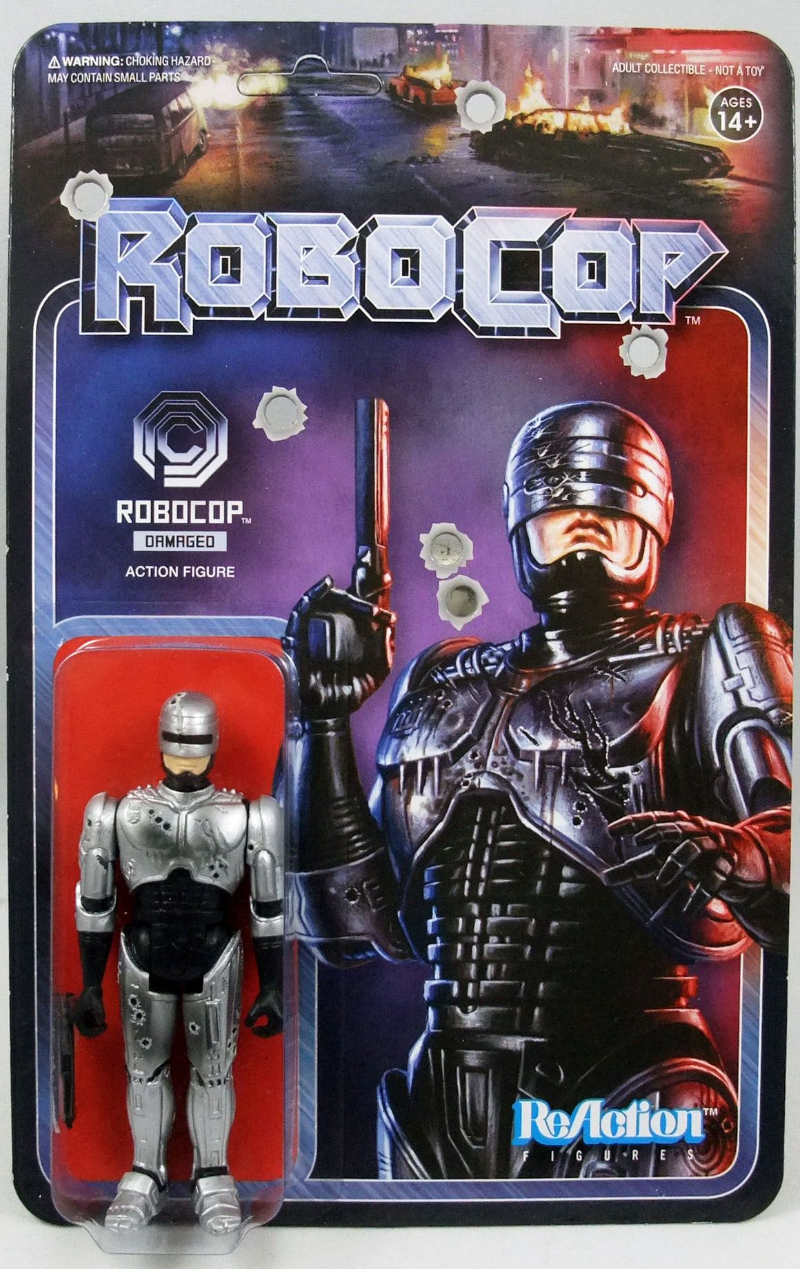 Robocop Bataille Endommagé Reaction Figurine Super 7 00557