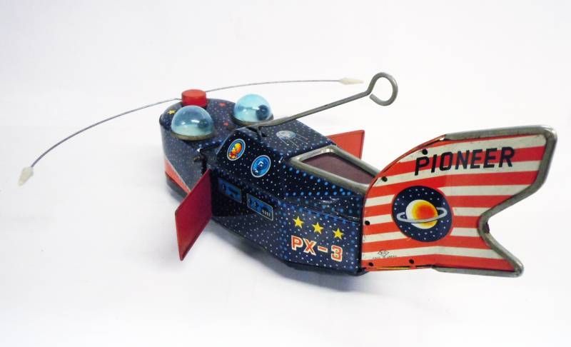 Space Whale PX3 Wind Up Tin Toy 