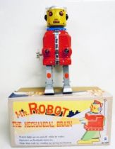 Robot - Battery Operated & Mechanical Tin Robot - Mr. Robot the Mechanical Brain (Ha Ha Toys)