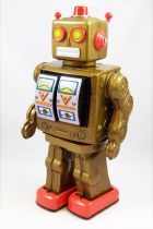 D-Cell Electron Robot Tin Toy Battery Operated ME100 Robot Mr SILVER 