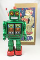 Robot - Battery Operated Tin Robot - Electron Robot (green) ME100G