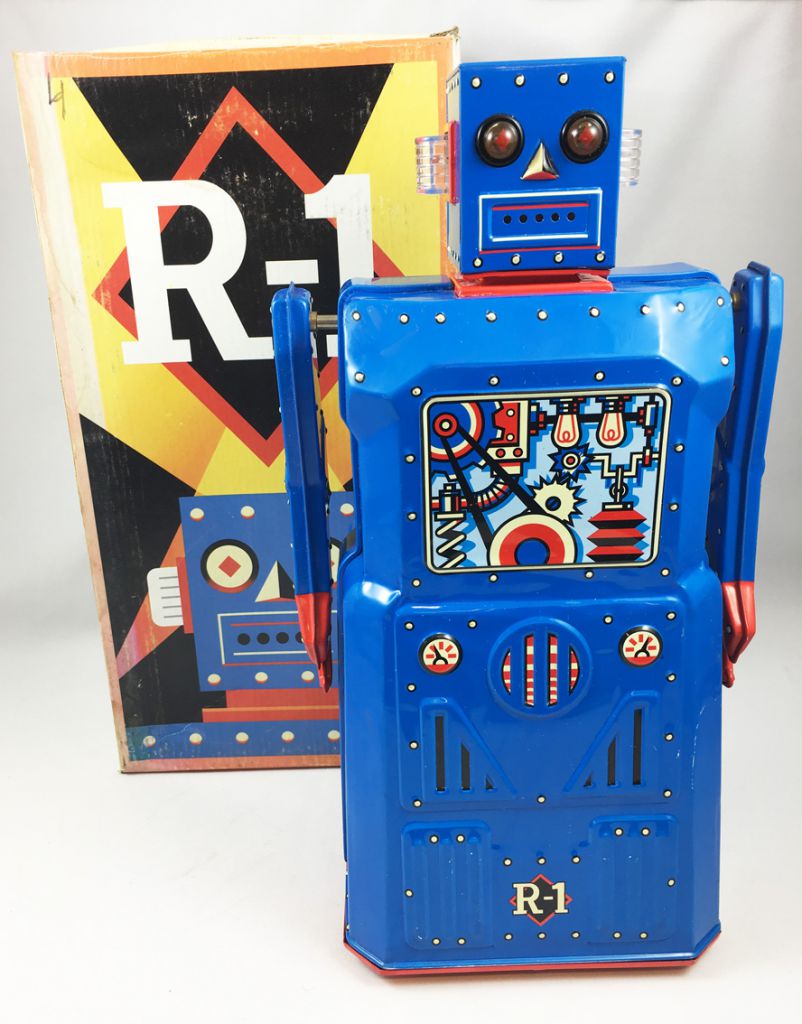 Rocket USA 4494925 R-1 Robot Battery Operated Tin Metal W Bumpn for sale online 