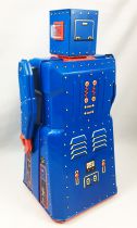 Robot - Battery Operated Tin Robot - Robot One R-1 (Rocket USA) Blue