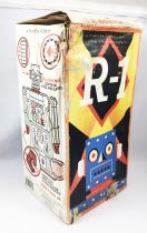 Robot - Battery Operated Tin Robot - Robot One R-1 (Rocket USA) Blue