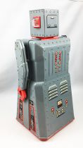 Robot - Battery Operated Tin Robot - Robot One R-1 (Rocket USA) Grey