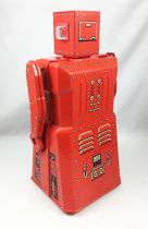 Robot - Battery Operated Tin Robot - Robot One R-1 (Rocket USA) Red