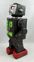Robot - Battery Operated Walking Tin Robot - Attacking Martian (Horikawa Japan Box 1967) Black Version
