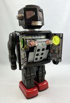 Robot - Battery Operated Walking Tin Robot - Attacking Martian (Horikawa Japan Box 1967) Black Version