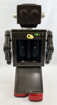Robot - Battery Operated Walking Tin Robot - Attacking Martian (Horikawa Japan Box 1967) Black Version