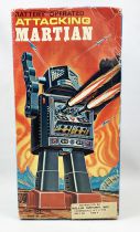 Robot - Battery Operated Walking Tin Robot - Attacking Martian (Horikawa S.H. Japan)