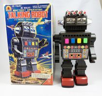 Robot - Battery Operated Walking Tin Robot - Talking Robot (Yonezawa Japan)