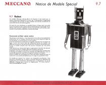 Robot - Meccano Boite n°9 1962 - Robot 90cm mécanique (Meccano 9.7) 
