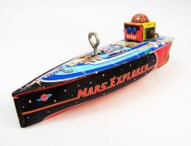 Schylling Mars Explorer Tin Toy Wind-up Speedboat Boxed Robot Outer Space UFO for sale online 