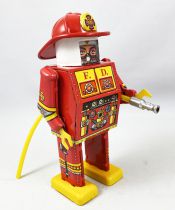 Robot - Mechanical Walking Tin Robot -  Fire Captain (St.John Tin Toy)