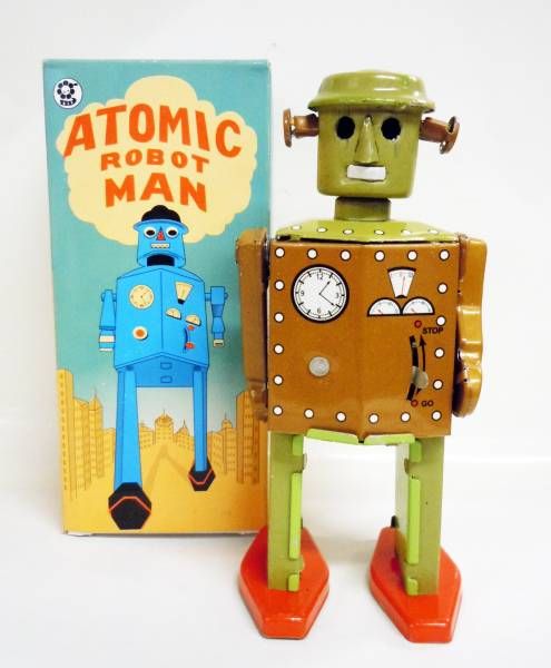 Atomic robot sales man