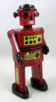 Robot - Mechanical Walking Tin Robot - Atomic Robot Man Red (St.John Tin Toy)