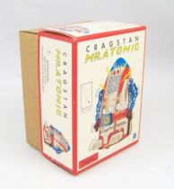 Robot - Mechanical Walking Tin Robot - Cragstan Mr. Atomic (Ha Ha Toy) Blue