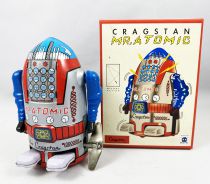 Robot - Mechanical Walking Tin Robot - Cragstan Mr. Atomic Grey (Ha Ha Toy) MS632