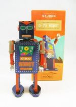 Robot - Mechanical Walking Tin Robot - D-73 Robot (St.John Tin Toy)