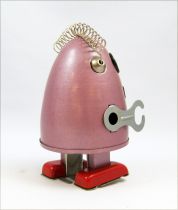 Robot - Mechanical Walking Tin Robot - Egg Robot Red (Ha Ha Toy)