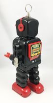 Robot - Mechanical Walking Tin Robot - High-Wheel Robot (sparkling) Black Ha Ha Toy MS436