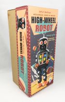 Robot - Mechanical Walking Tin Robot - High-Wheel Robot (sparkling) Black Ha Ha Toy MS436