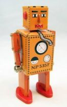 Robot - Mechanical Walking Tin Robot - Lilliput  Robot (St.John Tin Toy)