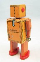 Robot - Mechanical Walking Tin Robot - Lilliput  Robot (St.John Tin Toy)