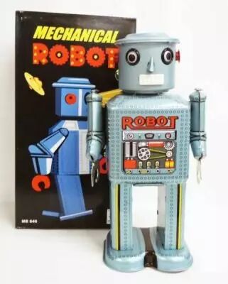 Robot - Mechanical Walking Tin Robot - Mechanical Robot (Ha Ha Toy)