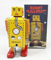 Robot - Mechanical Walking Tin Robot - Mini Robot Lilliput Yellow (Ha Ha Toy) MS651