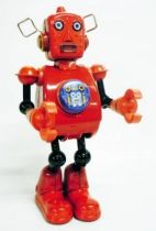 Robot - Mechanical Walking Tin Robot - Planet Robot (red)