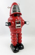 Robot - Mechanical Walking Tin Robot - Planet Robot (sparkling) Red Ha Ha Toy MS430R