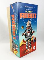 Robot - Mechanical Walking Tin Robot - Planet Robot (sparkling) Red Ha Ha Toy MS430R