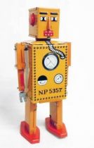 Robot - Mechanical Walking Tin Robot - Robot Lilliput (Q.S.H.) orange