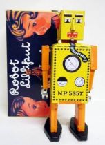 Robot - Mechanical Walking Tin Robot - Robot Lilliput (Q.S.H.) yellow