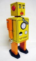 Robot - Mechanical Walking Tin Robot - Robot Lilliput (Q.S.H.) yellow