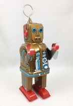 Robot - Mechanical Walking Tin Robot - Space Robot (sparkling) gold MS403