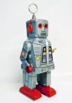 Robot - Mechanical Walking Tin Robot - Space Robot (sparkling) silver
