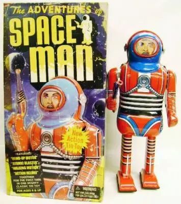 Robot - Mechanical Walking Tin Robot - The Adventure of Space Man (Schylling Toys)