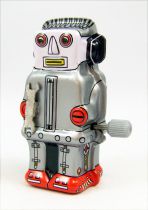 Robot - Mini Tin Toy Wind-Up - Zoomer Robot (grey) Yonezawa