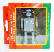 Robot - Miniature Tin Robot Ornament - Atomic Robot Man (St.John Tin Toy) grey