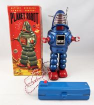 Robot - Remote Control Planet Robot (Battery Operated Tin Toy) - Yoshiya 1958 (Japan)