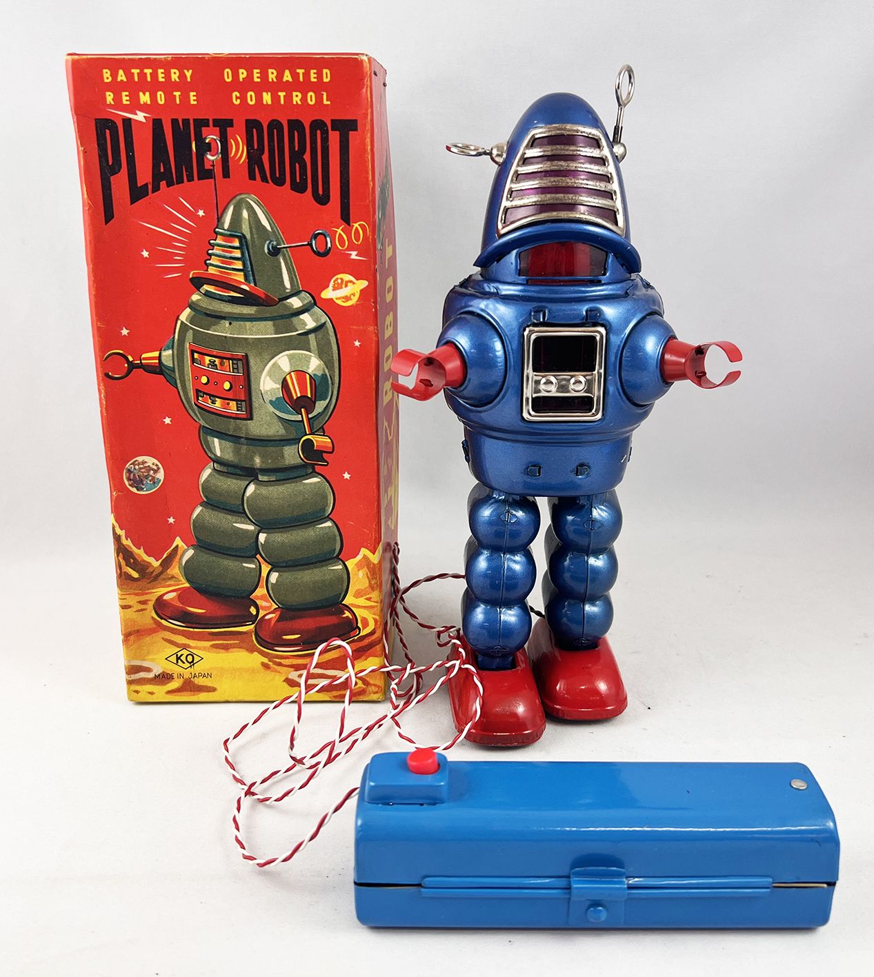 Robot - Remote Control Planet Robot (Jouet à piles en Tôle) - Yoshiya 1958  (Japon)