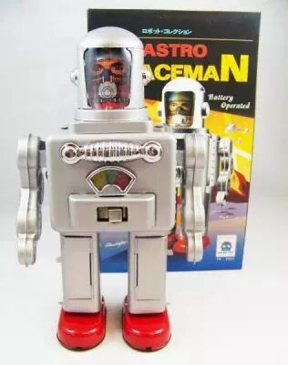 Robot - Robot Marcheur � Pile en T�le - Astro Spaceman (Ha Ha Toys)