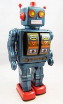 Robot - Robot Marcheur à Pile en Tôle - Electron Robot (bleu) 02