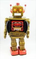 Robot - Robot Marcheur à Pile en Tôle - Electron Robot (doré)