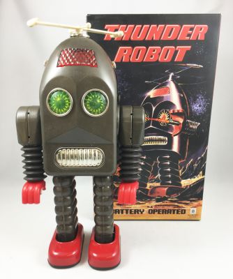 Robot - Robot Marcheur  Pile en Tle - Thunder Robot (Ha Ha Toys) TR2015