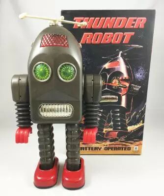 Robot - Robot Marcheur � Pile en T�le - Thunder Robot (Ha Ha Toys) TR2015