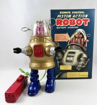 Robot - Robot Marcheur filoguidé en Tôle - Robot \'\'Robby\'\' (Ha Ha Toy)